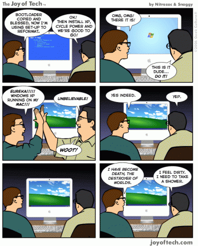 Joy of Tech - Windows on Mac comic